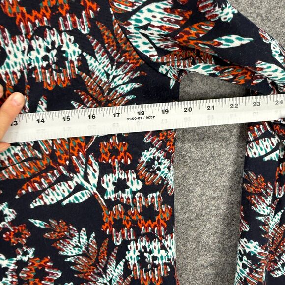 LK Luv Dress Women M Medium Black Floral Mini Short Long Sleeve Round Neck - Picture 5 of 7